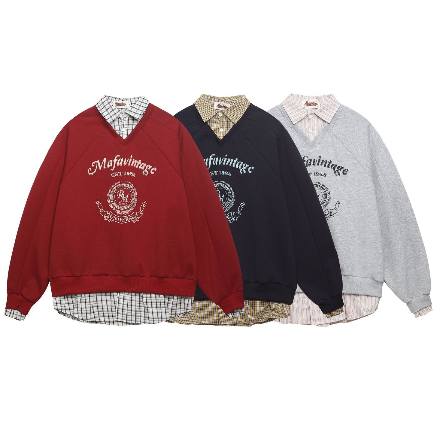 Polo shirt lapel sweatshirt men's and women's