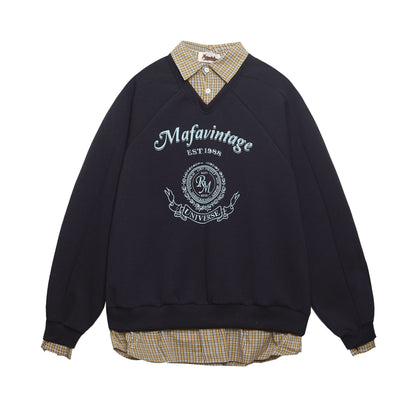 Polo shirt lapel sweatshirt men's and women's