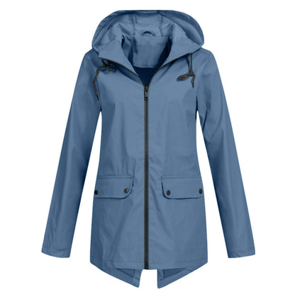 Windproof Jacket Zipper Hooded Outdoor Windproof Jacket Thin Outdoor Jacket for Women
