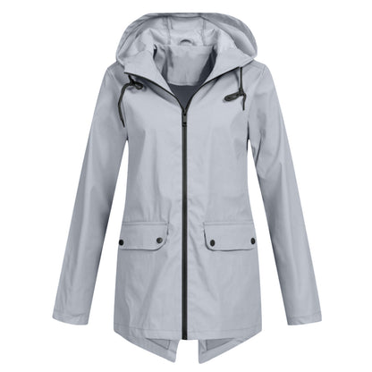 Windproof Jacket Zipper Hooded Outdoor Windproof Jacket Thin Outdoor Jacket for Women
