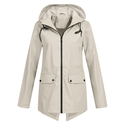 Windproof Jacket Zipper Hooded Outdoor Windproof Jacket Thin Outdoor Jacket for Women
