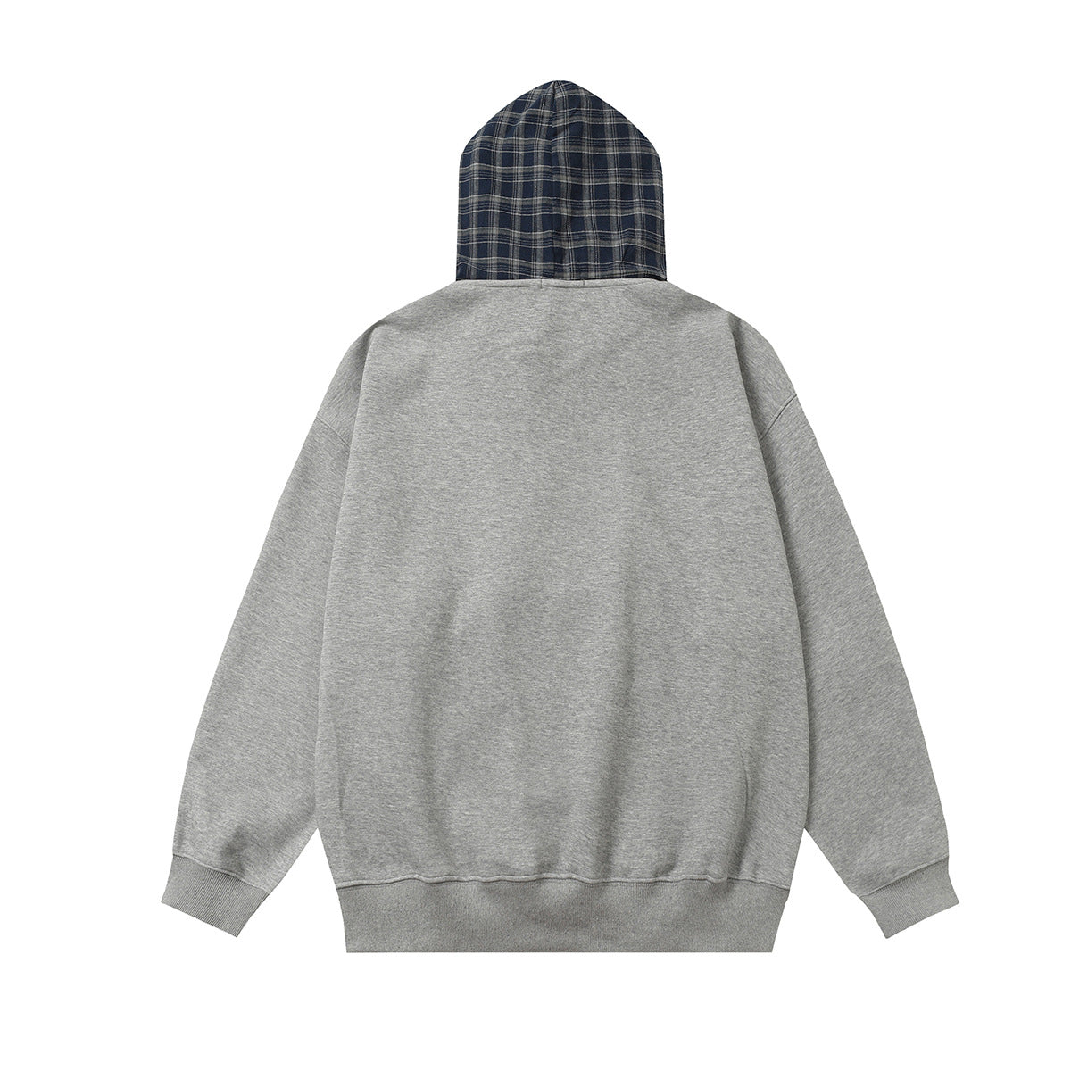 Fake two fleece hooded sweatshirts for men and women