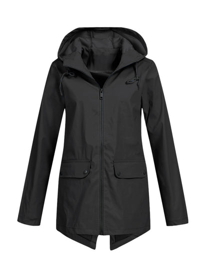 Windproof Jacket Zipper Hooded Outdoor Windproof Jacket Thin Outdoor Jacket for Women