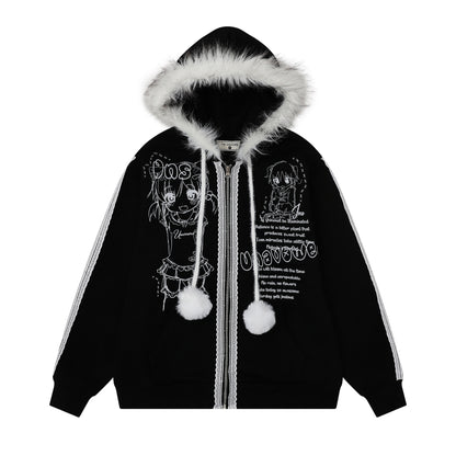 Cartoon Anime Zipper Hoodie