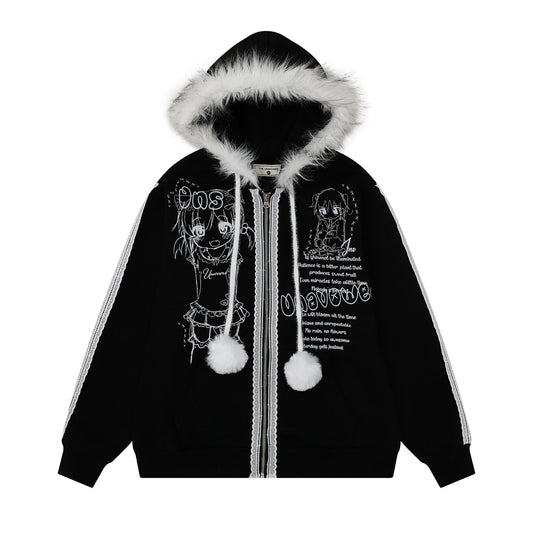 Cartoon Anime Zipper Hoodie