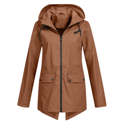 Windproof Jacket Zipper Hooded Outdoor Windproof Jacket Thin Outdoor Jacket for Women