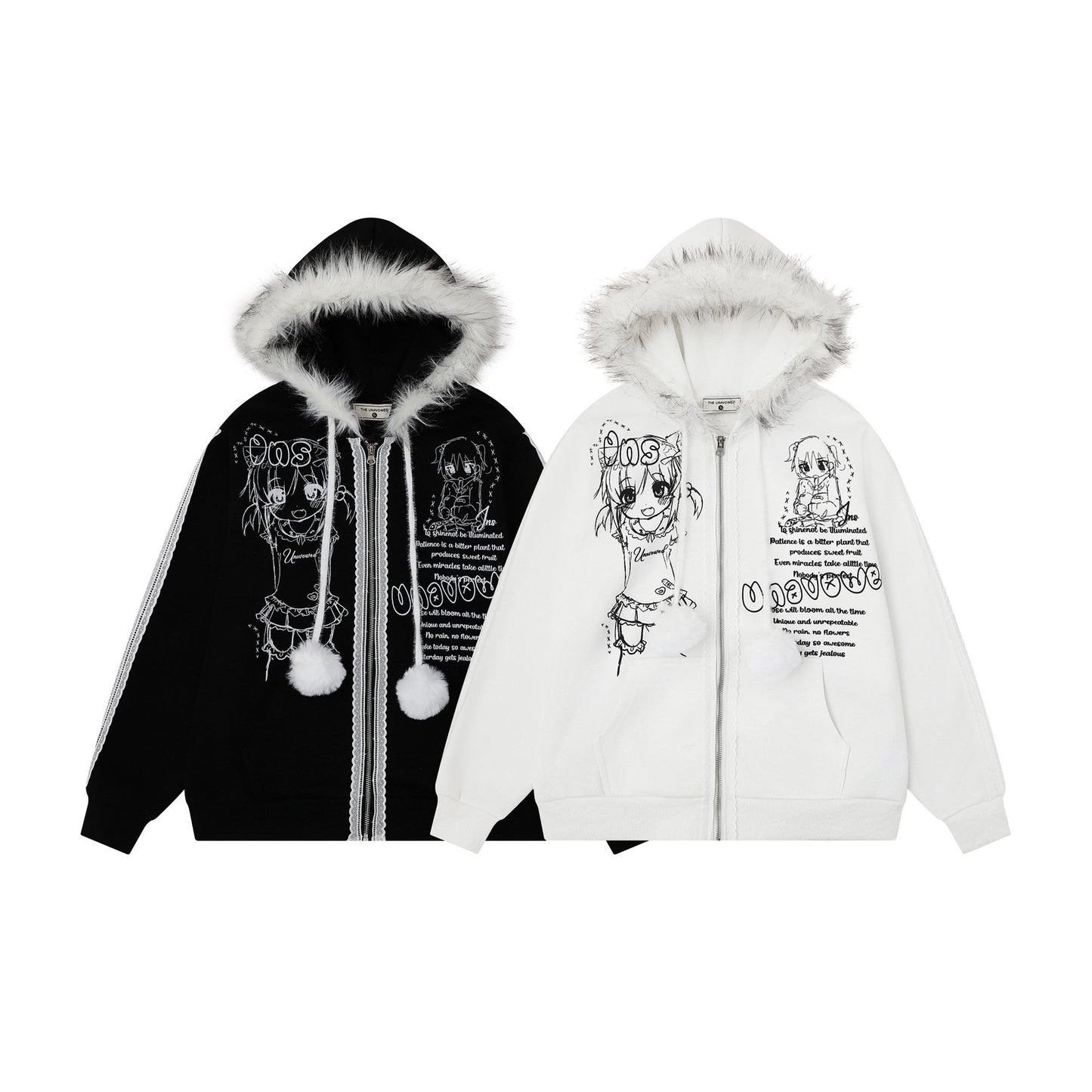 Cartoon Anime Zipper Hoodie