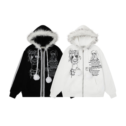 Cartoon Anime Zipper Hoodie